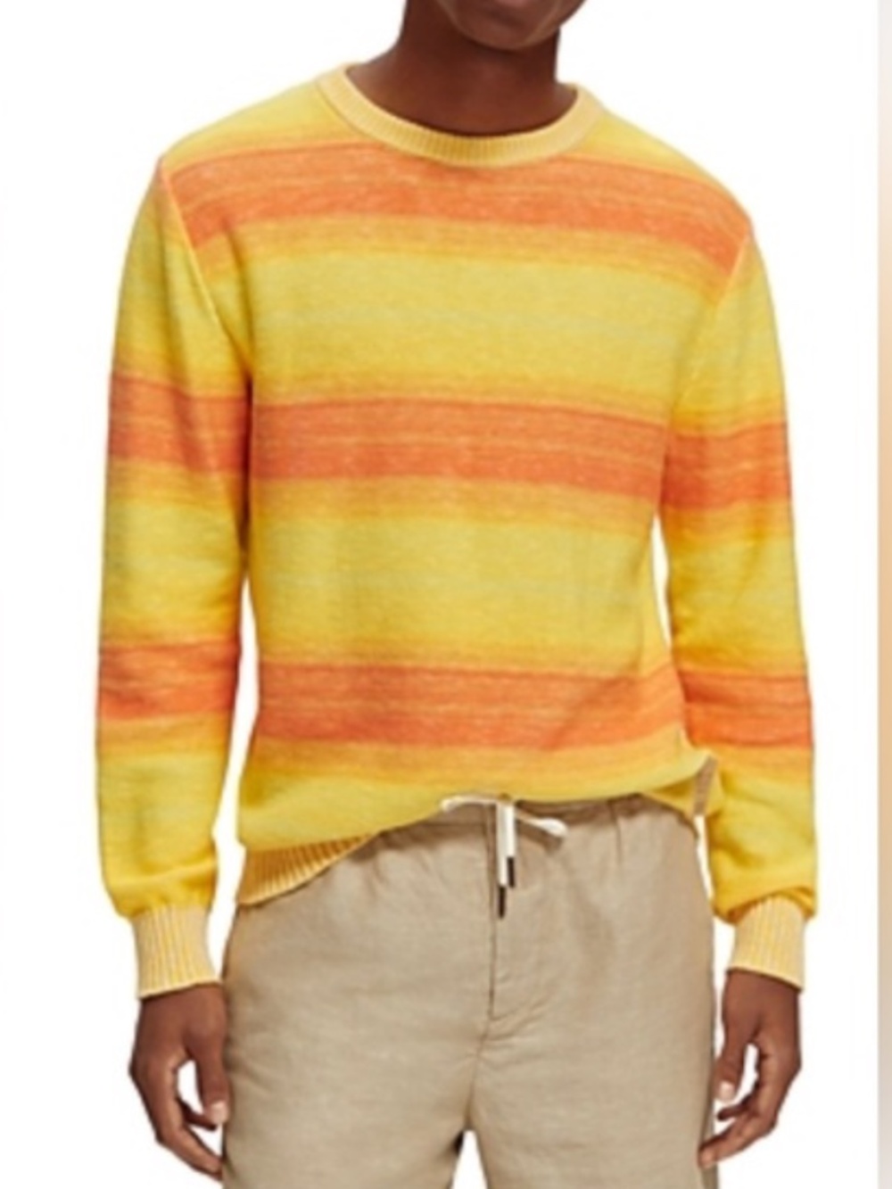Scotch & Soda Gradient Stripe Crewneck Sweater Sz L